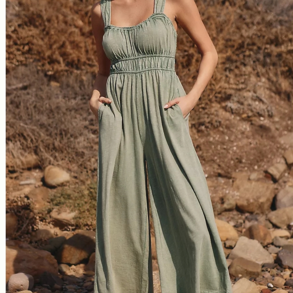 Anthropologie Charcoal Sleeveless Jumpsuit